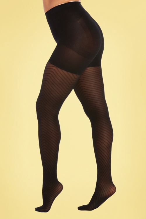 MAGIC Bodyfashion - Chevron Legs panty in zwart