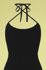 Collectif Clothing - Iris Plain Pencil Dress Années 50 en Noir 3
