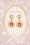 Pearl Roses Earrings Années 50 en Doré