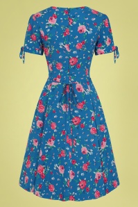Bunny - 50s Chantilly Mid Swing Dress in Blue 4