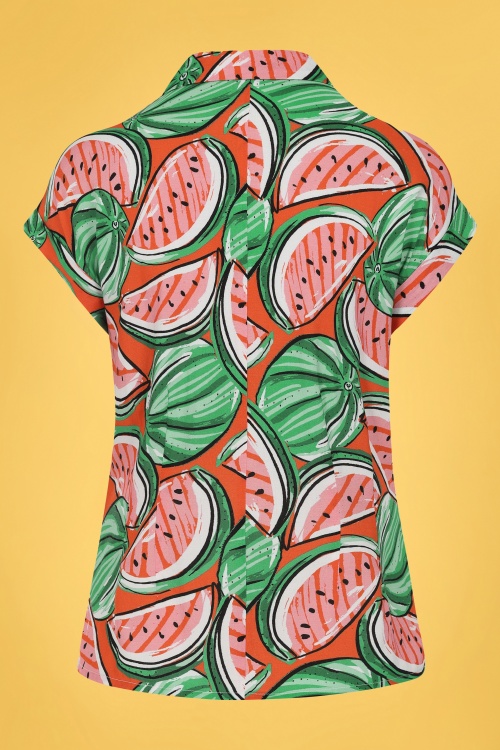 Bunny - Melonie Shirt Années 50 en Orange 2