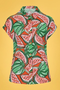Bunny - Melonie Shirt Années 50 en Orange
