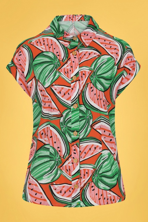 Bunny - Melonie Shirt Années 50 en Orange