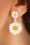 70s Friendly Wildflower Earrings in White