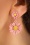 Friendly Wildflower Earrings Années 70 en Rose