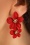 Flower Child Earrings Années 70 en Rouge