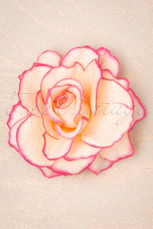 Topvintage Boutique Collection - Ravishing Rose Hair Clip Années 50 en Rose