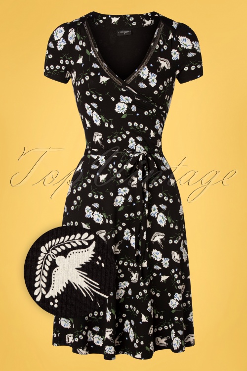 Vive Maria - 50s Paradise Wrap Dress in Black 2
