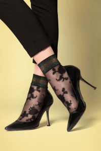 Lovely Legs - Heart Back Seam Stockings Années 50 en Blanc