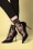 Marcmarcs - Lurex Cuff Flower Socks Années 50 en Noir