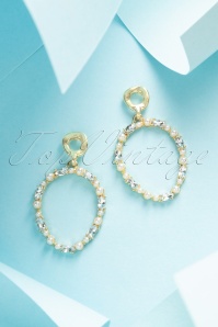 Day&Eve by Go Dutch Label - 50s Diamonds and Pearls Earrings in Gold 2