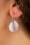 Lavina Stone Drop Earrings Années 50 en Blanc Grisâtre
