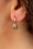 50s Rose Pendant Earrings in Gold