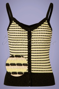 King Louie - 60s Isa Inglewood Knit Camisole Top in Black 2