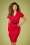 Vintage Chic for Topvintage - Emery pencil jurk in ravishing rood