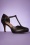 Tamaris - Phyllis T-Strap Pumps Années 50 en Noir Mat 2