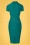 Zoe Vine - 50s Petra Pencil Dress in Teal 3