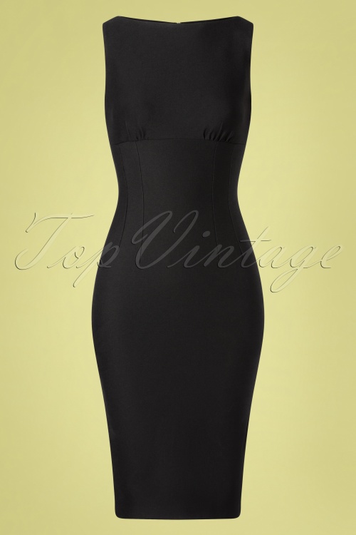 Zoe Vine - 50s April Pencil Dress in Black 2