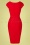 Zoe Vine - Gina Pencil Dress Années 50 en Rouge Vif 3