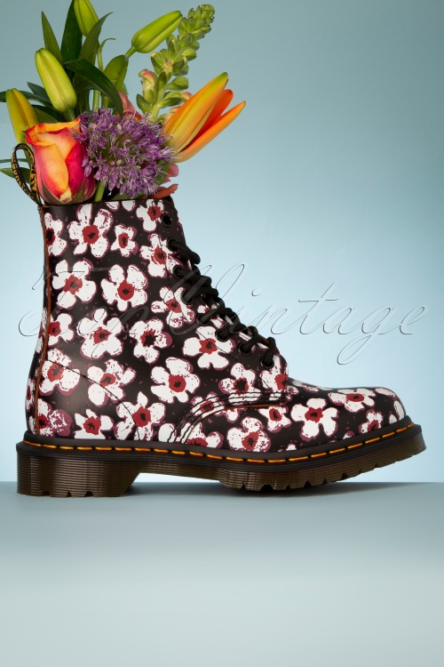 Dr. Martens - 1460 Pansy Fayre Vintage Boots in Black 4