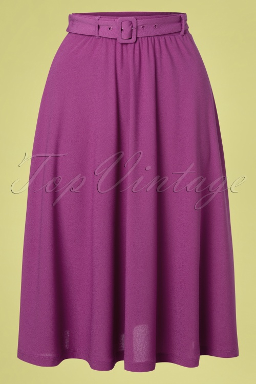 Surkana - 60s Shana Belt Skirt in Vibrant Lilac 2