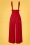 40s Marybeth Suspender Trousers in Red
