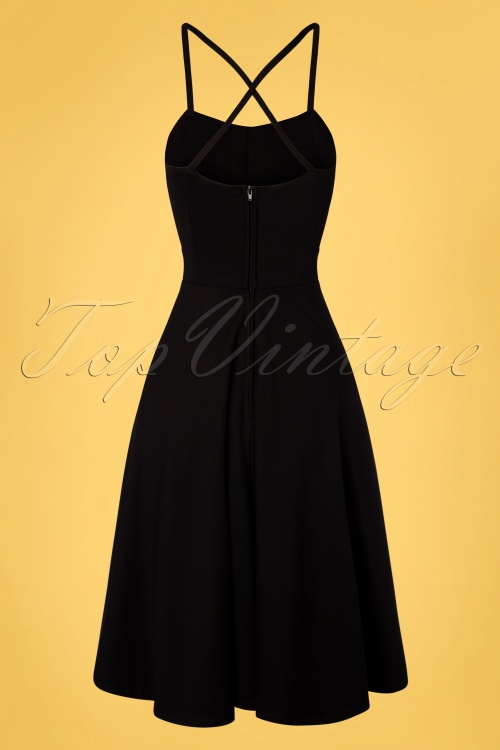 Vixen - Hessy knit swing jurk in zwart en wit 3