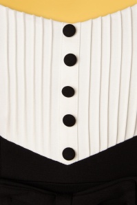 Vixen - Hessy Knit Swing Dress Années 50 en Noir et Blanc 4