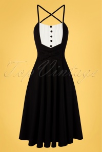 Vixen - Hessy knit swing jurk in zwart en wit 2