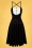 Vixen - 50s Hessy Knit Swing Dress in Black and White 2