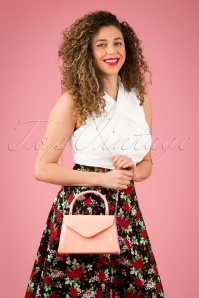 La Parisienne - Lillian Lack Flap Bag in Blush Pink und Silber 4