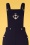 Vixen - 50s Nerissa Anchor Seaside Overall Jumpsuit in Navy 3