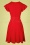 Vixen - 50s Nessy Front Twist Flutter Dress in Lipstick Red 4