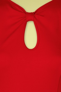 Vixen - Nessy Front Twist Flutter-jurk in lippenstift rood 5