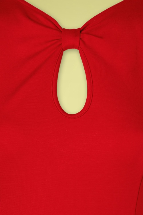 Vixen - Nessy Front Twist Flutter-jurk in lippenstift rood 5