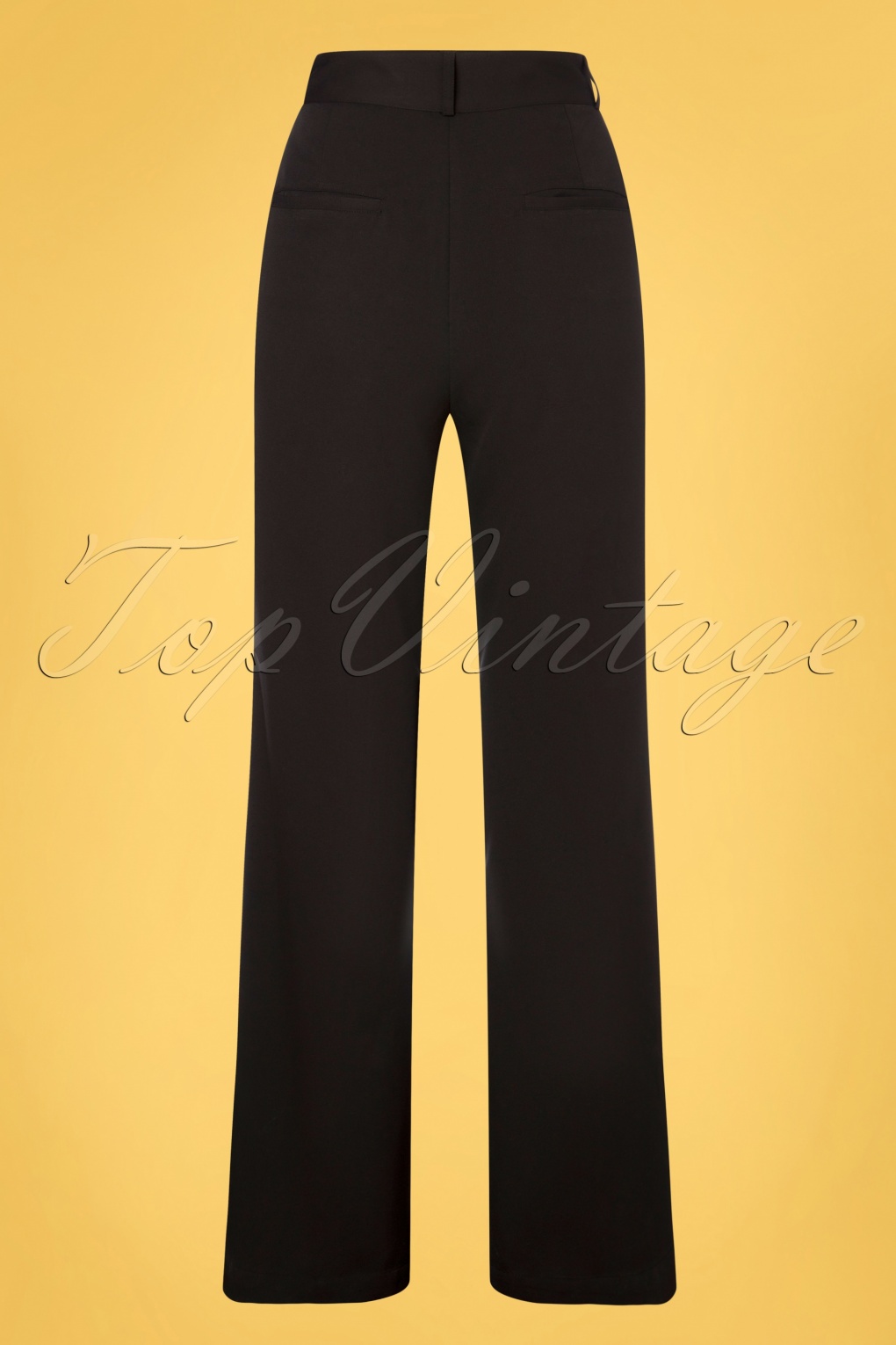 40s Patty Bow Wide Trousers in Black
