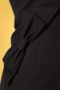 Vixen - 50s Nadia Bow Suspender Pencil Skirt in Black 3
