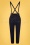 50s Willa Capri Pants with Suspenders in Denim