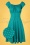 50s Tessy Swing Dress in Turquoise