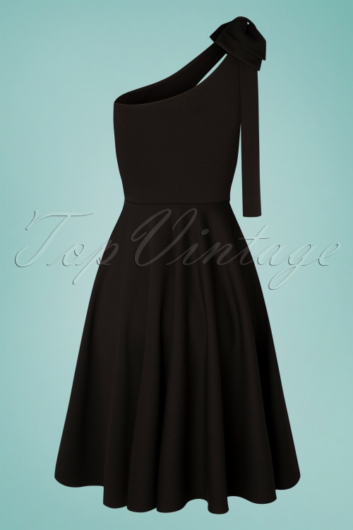 Vixen - 50s That Little Selma Swing Dress in Black 3