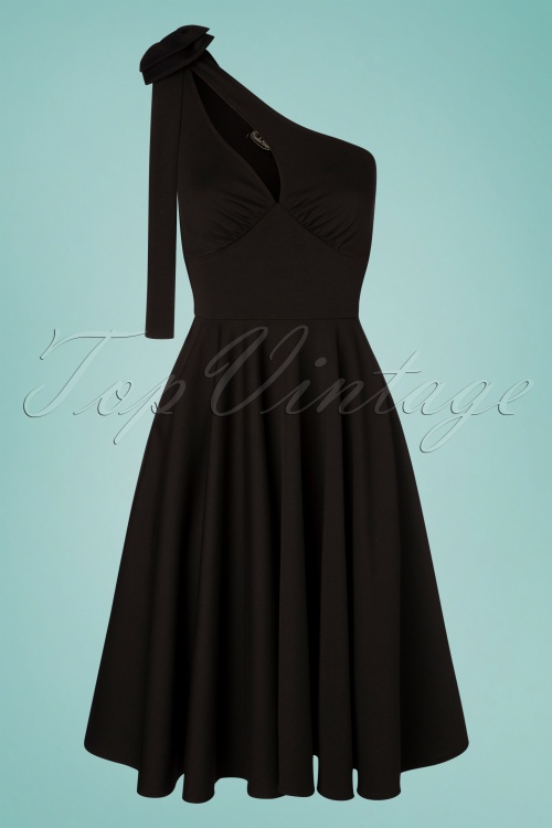 Vixen - 50s That Little Selma Swing Dress in Black 2
