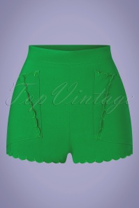 Vixen - Lynn Shorts mit hoher Taille in Grün 2