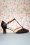 Charlie Stone - Luxe Parisienne T-Strap Pumps Années 50 en Noir et Crème 5