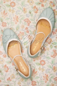 Charlie Stone - 50s Susie Mary Jane Flats in Baby Blue 3