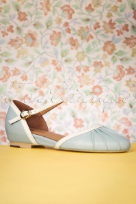 Charlie Stone - 50s Susie Mary Jane Flats in Baby Blue 4