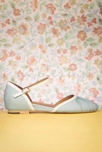 Charlie Stone - 50s Susie Mary Jane Flats in Baby Blue 8