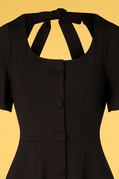 Vixen - 50s Felicity Flare Dress in Black 4