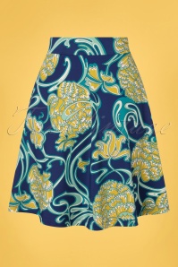 King Louie - Serena Coronado Skirt Années 60 en Bleu Caban 3