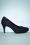 Zapatos de tacón Monica Suedine de los años 50 en azul marino oscuro