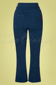 Mademoiselle YéYé - 70s Right On Trousers in Blue 3